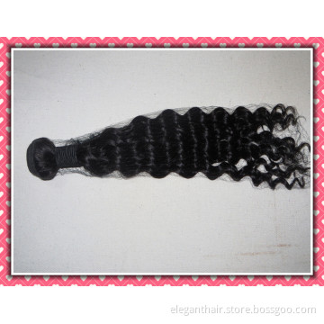 Hot 5A Deep Wave 100g Natural Black Human Hair Weaves 10-30inch Unprocessed Brazilian Virgin Hair Extension